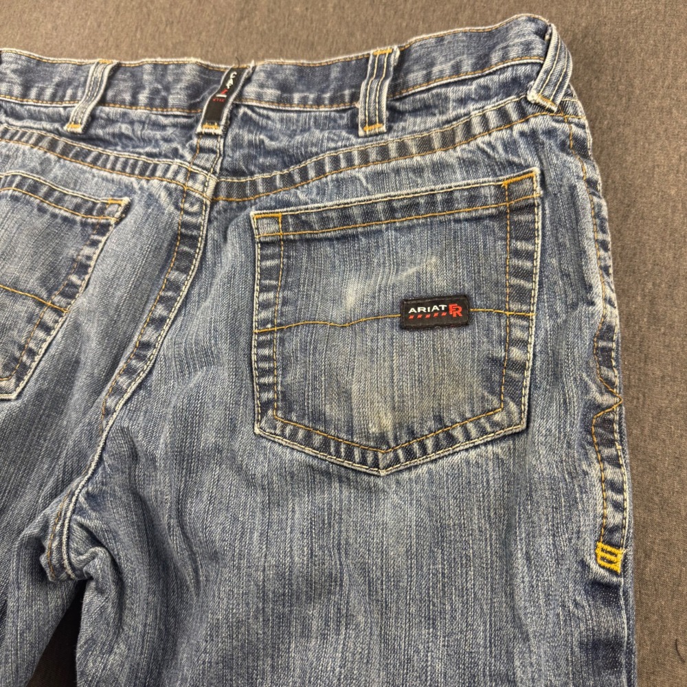 Ariat FR M4 Relaxed Boot Cut Jeans Mens 34x32 Flame Resistant Work Denim Blue